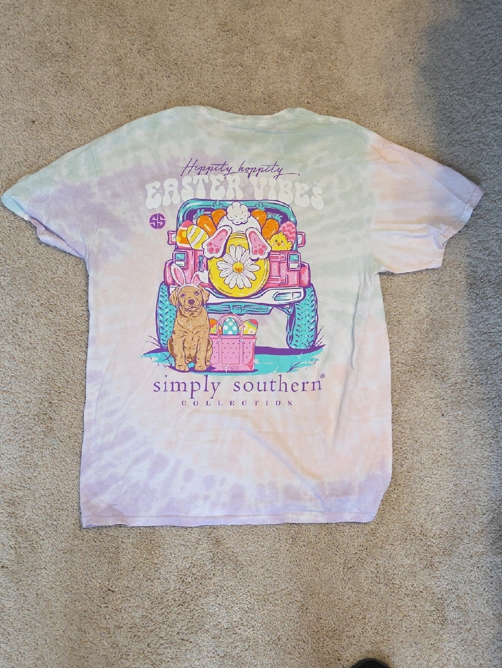 Simply Southern Pastel Tie-Dye 'Easter Vibes' Graphic Tee